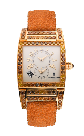 De Grisogono Instrumentino Double Time 18K Yellow Gold & Colored Gemstones Lady's Watch