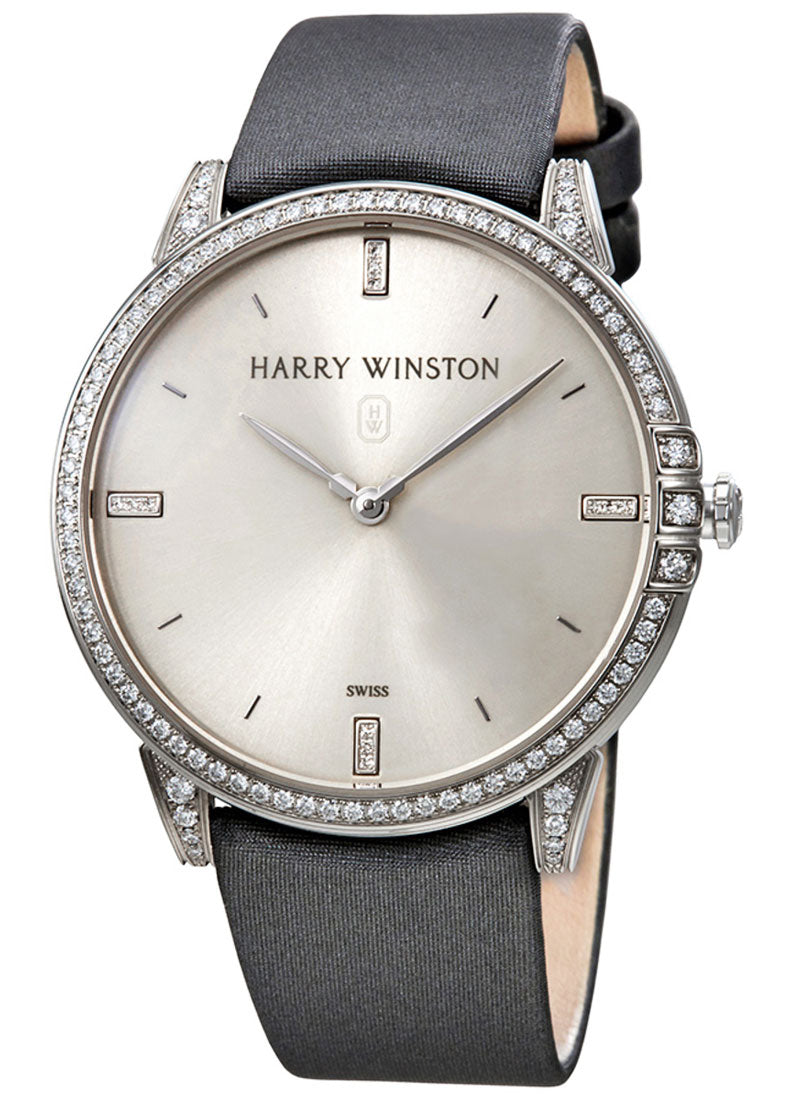 Harry Winston Midnight Quartz Diamonds & 18K White Gold Ladies Watch