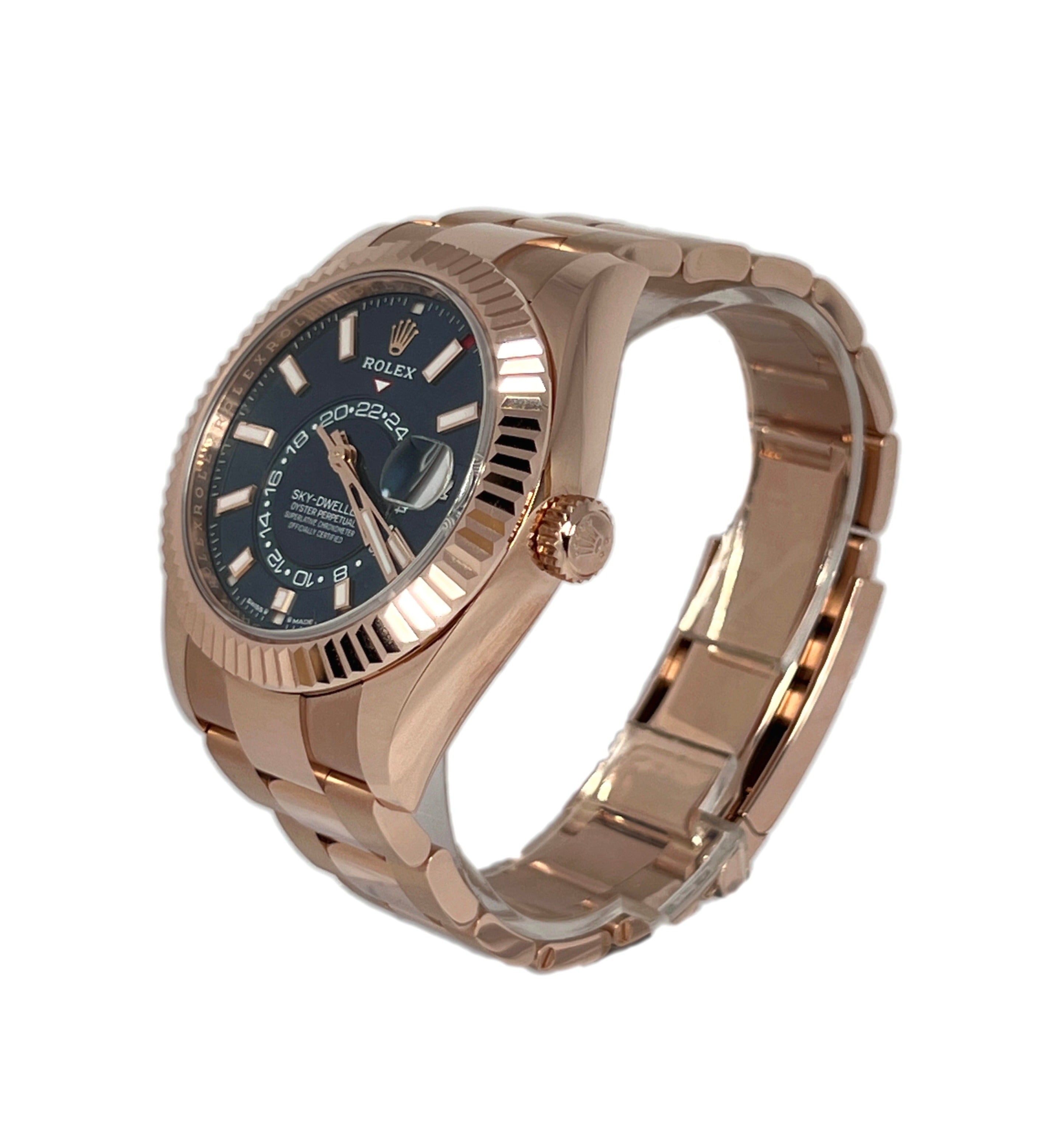 Rolex Sky-Dweller 18K Everose Gold Men's Watch