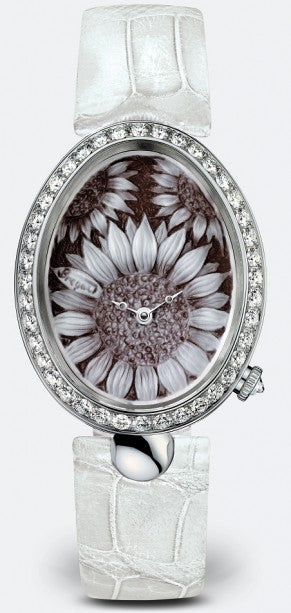 Breguet Reine De Naples 8928 18K White Gold & Diamonds Ladies Watch