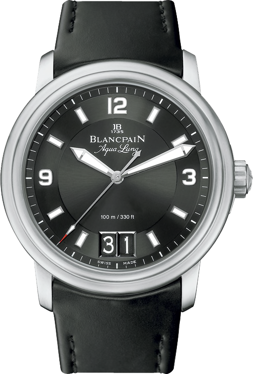 Blancpain Leman Ultra-Slim Grande Date Aqua Lung Stainless Steel Men's Watch