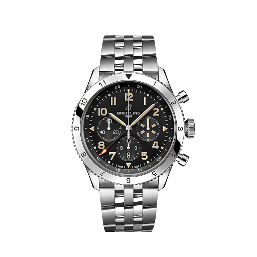 Breitling Super AVI Chrongraph GMT Stainless steel  Men's Watch