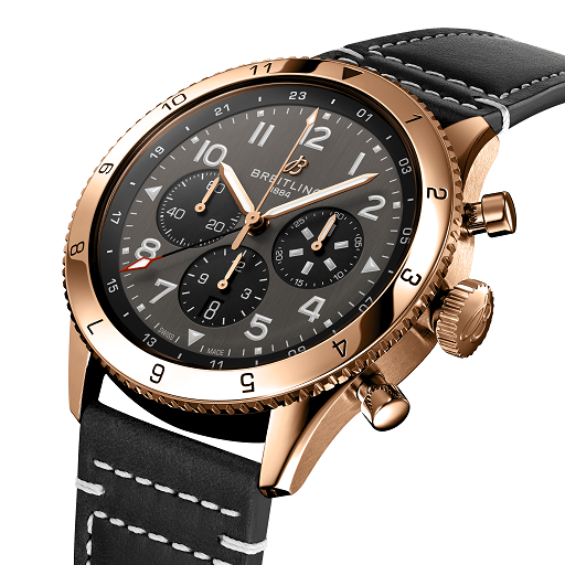 Breitling Super AVI Chrongraph GMT 18K Red Gold  Men's Watch