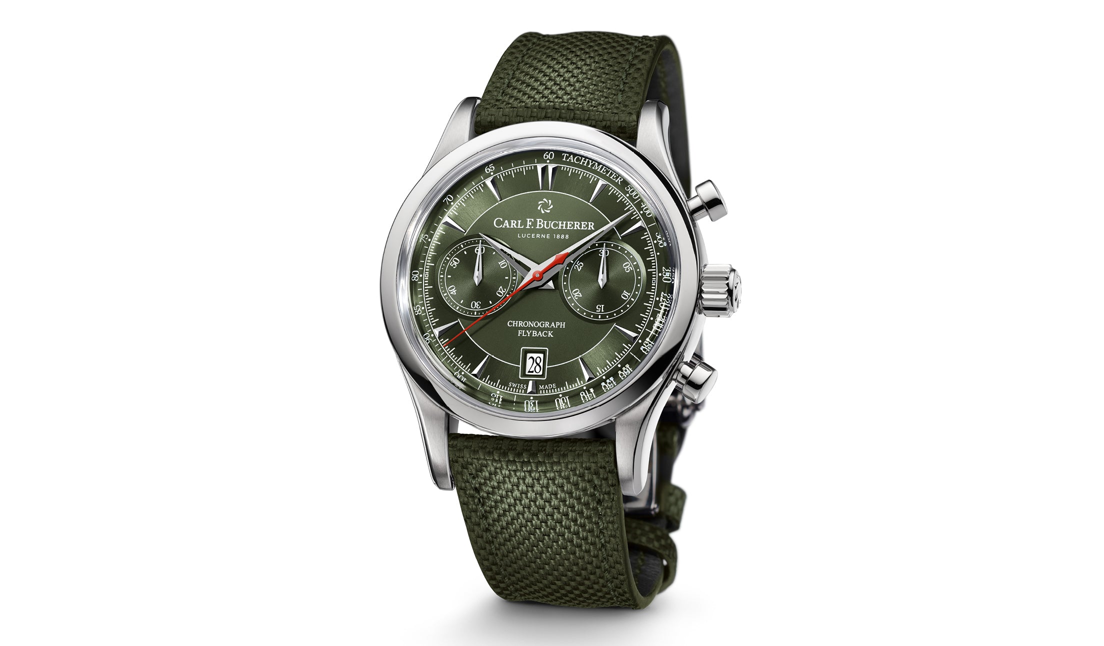 Carl F. Bucherer Manero Flyback Green Stainless steel Men's watch