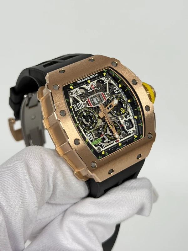 Richard Mille RM011 Flyback Chronograph 18K Rose Gold/Titanium Men's Watch