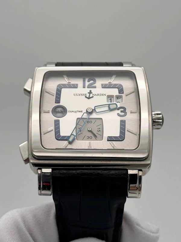 Ulysse Nardin Dual Time Quadrato Stainless Steel Men's Watch
