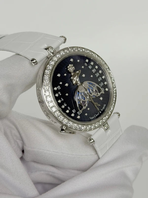 Van Cleef & Arpels Poetic Complications Arpels Ballerine Enchantee 18K White Gold & Diamonds Lady's Watch