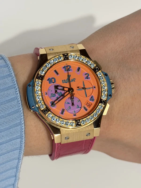Hublot Big Bang Pop Art 18K Yellow Gold & Topazes Lady's Watch