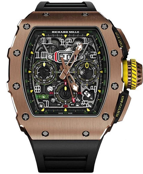 Richard Mille RM011 Flyback Chronograph RM11-03 RG Rose Gold/Titanium Men's Watch