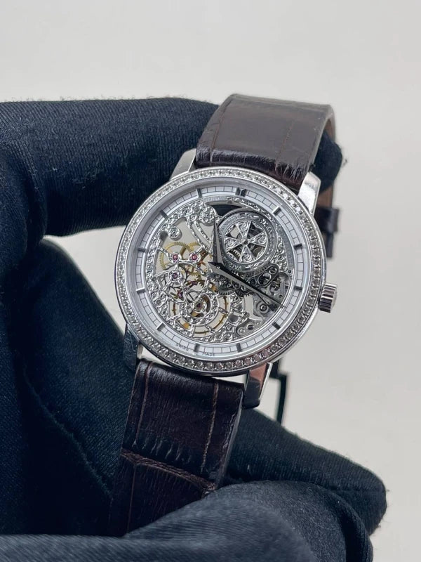 Vacheron Constantin Traditionnelle 18K White Gold & Diamonds Lady's Watch