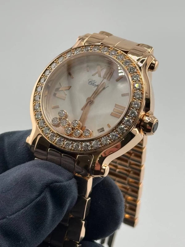 Chopard Happy Sport 18K Rose Gold & Diamonds Lady's Watch