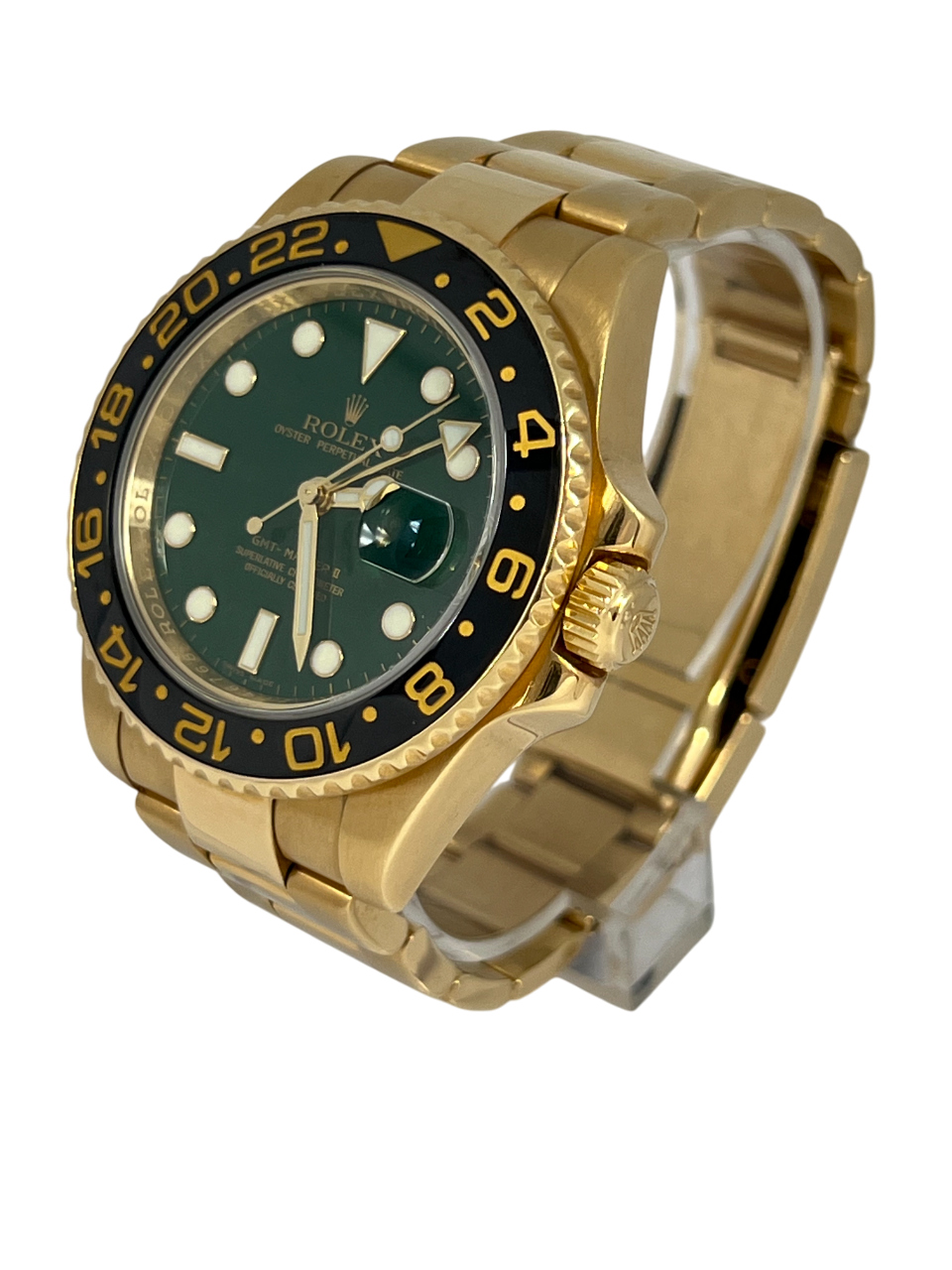 Rolex GMT-Master II Green dial 18K Yellow Gold & Ceramic Men's Watch