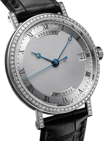 Breguet Classique Moon Phase 18K White Gold & Diamonds Lady's Watch