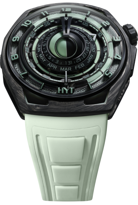 HYT Moon Runner White Neon Black Carbon & Tec Light© Men's Watch