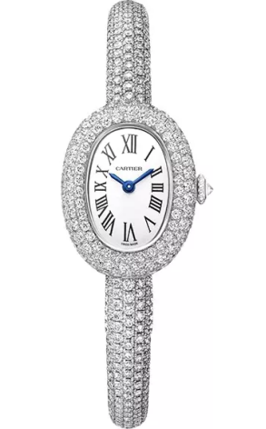 Cartier Baignoire 18K White Gold & Diamonds Lady's Watch