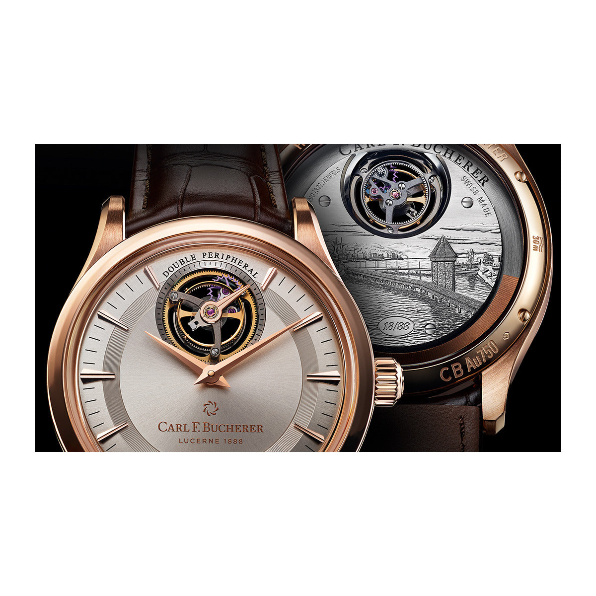 Carl F. Bucherer Haritage Tourbillon 18K Rose gold Limited Edition Men's Watch
