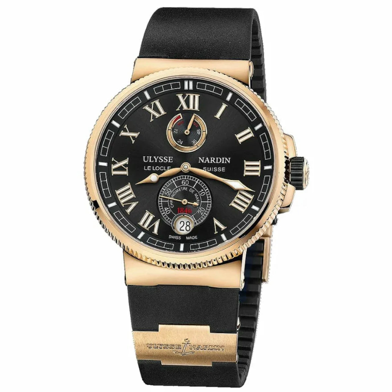 Ulysse Nardin Marine Chronometer Manufacture 18K Rose Gold Men's Watch