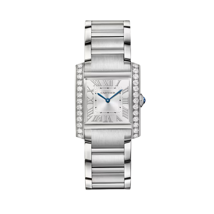 Cartier Tank Française Stainless Steel & Diamonds Lady's Watch