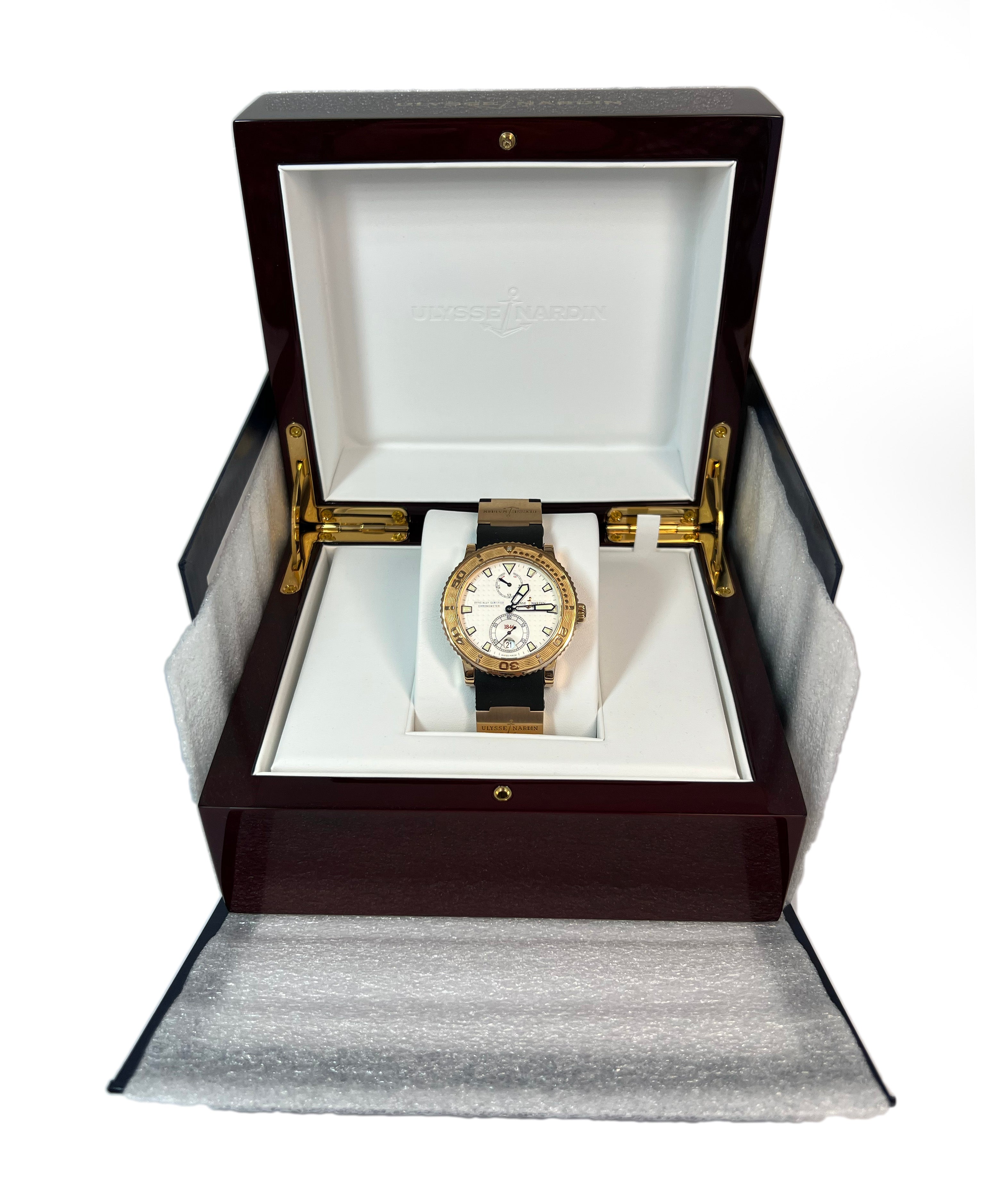 Ulysse Nardin Marine Diver Chronometer 18K Rose Gold Mens Watch