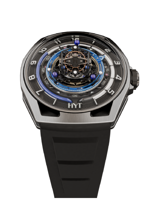HYT Conical Tourbillon Titanium Blue Carbon & Black DLC titanium Men's Watch