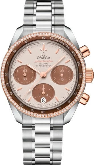 Omega Speedmaster Chronograph 18K Yellow Gold/Stainless Steel & Diamonds Lady's Watch