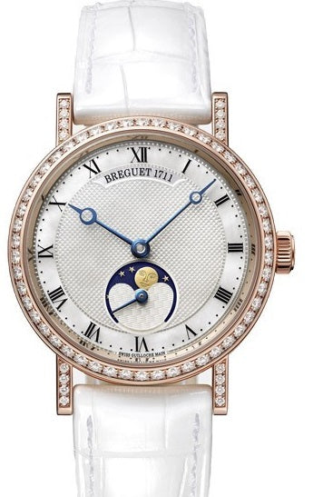 Breguet Classique Moon Phase 18K Rose Gold & Diamonds Lady's Watch