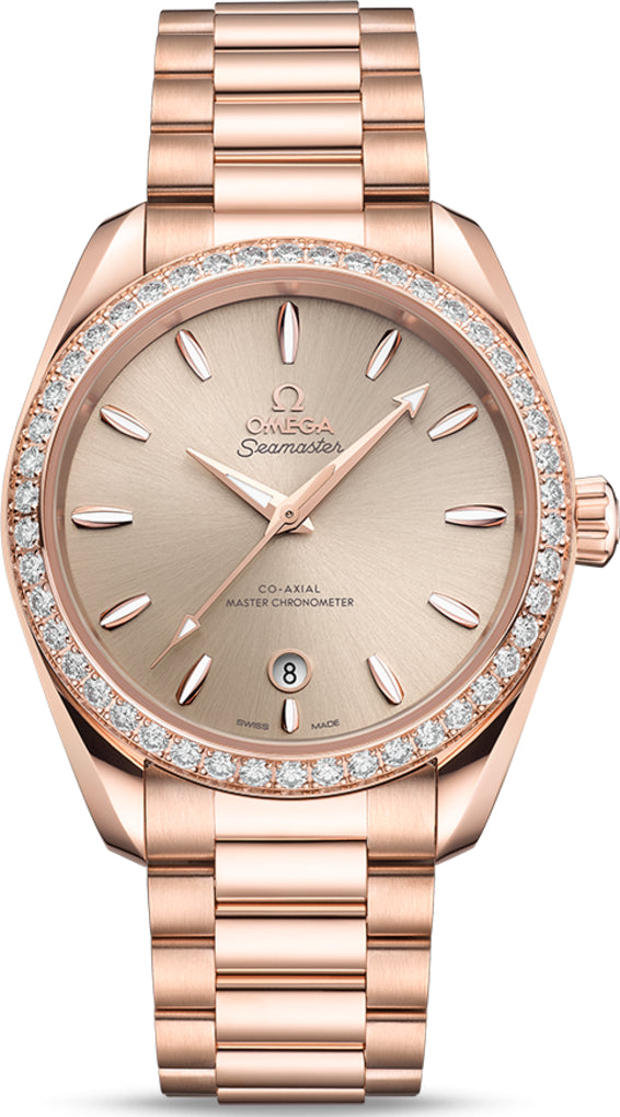 Omega Seamaster Aqua Terra 18K Sedna™ gold & Diamonds Unisex Watch