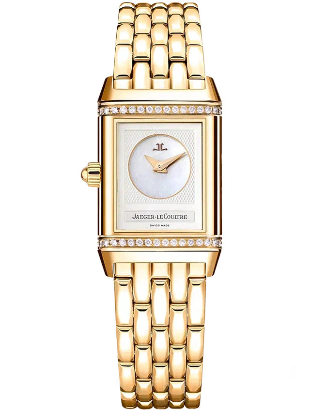 Jaeger LeCoultre Reverso Classic Duetto 18K Yellow Gold & Diamonds Lady's Watch