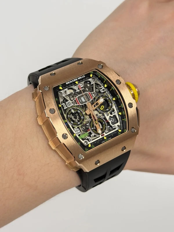 Richard Mille RM011 Flyback Chronograph 18K Rose Gold/Titanium Men's Watch