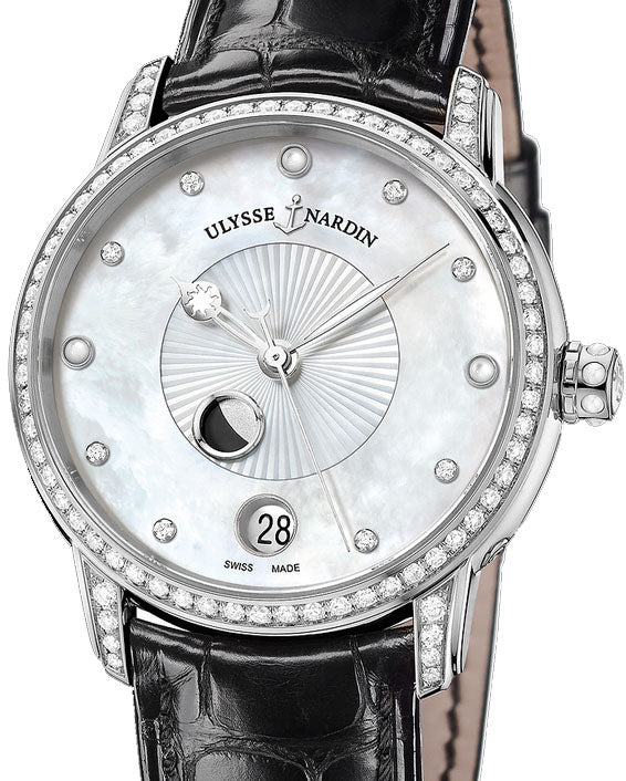 Ulysse Nardin Classico Luna Stainless steel & Diamonds  Lady's Watch