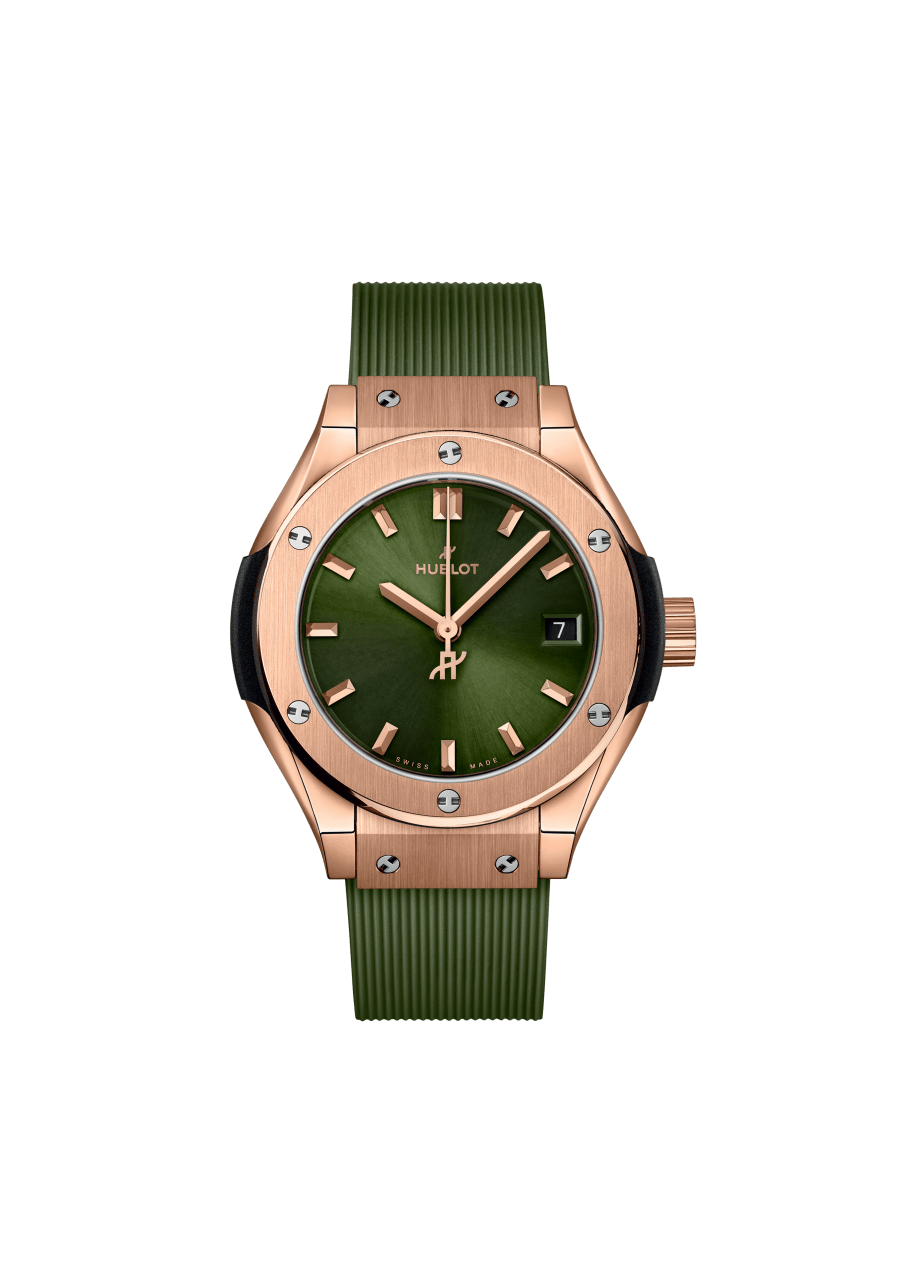 Hublot Classic Fusion Green 18K King Gold Unisex Watch