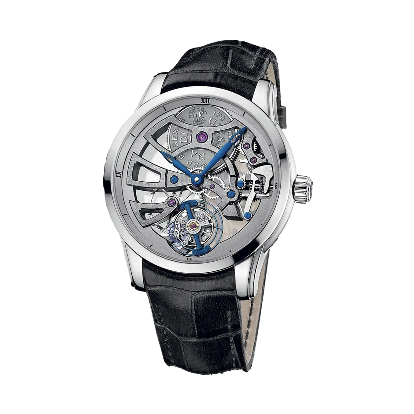 Ulysse Nardin Classico Skeleton Tourbillon 18K White Gold Men's Watch
