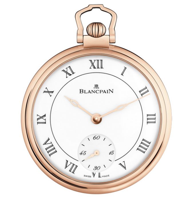 Blancpain Metiers D'art Montre De Poche Demi-Savonnette 18K Red Gold Man's Watch