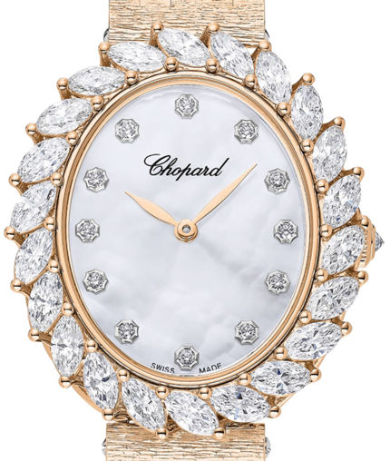 Chopard L Heure du Diamant Round Small 18K Rose Gold Diamonds Ladies Watch 10A378 5601