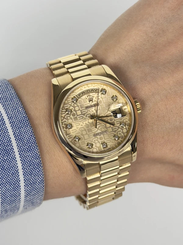 Rolex Day-Date 36 18k Yellow Gold Men's Watch