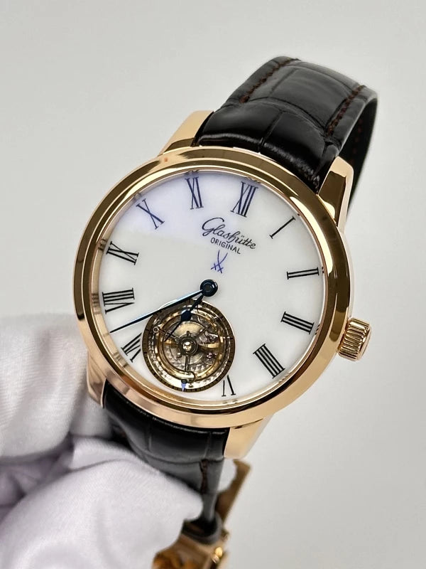 Glashütte Original Senator Meissen Tourbillon 18K Rose Gold Men's Watch