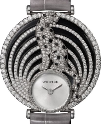 Cartier Panthere De Cartier Rhodiumized 18K White Gold & Diamonds Lady's Watch