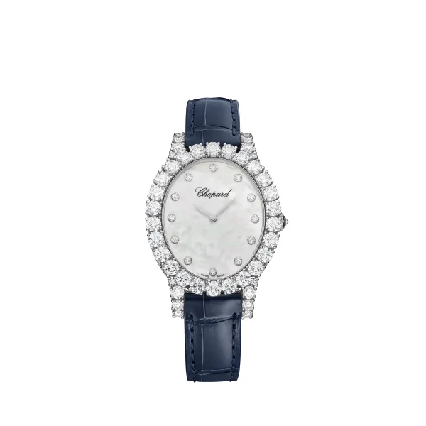 Chopard L'Heure Du Diamant Oval 18k White Gold & Diamonds Lady's Watch