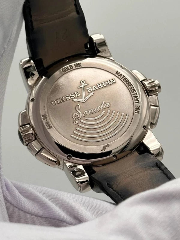 Ulysse Nardin Sonata Cathedral Dual Time 18K White Gold Men's Watch