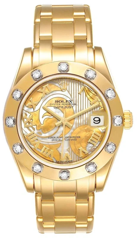 Rolex Pearlmaster 18K Yellow Gold & Diamonds Lady's Watch