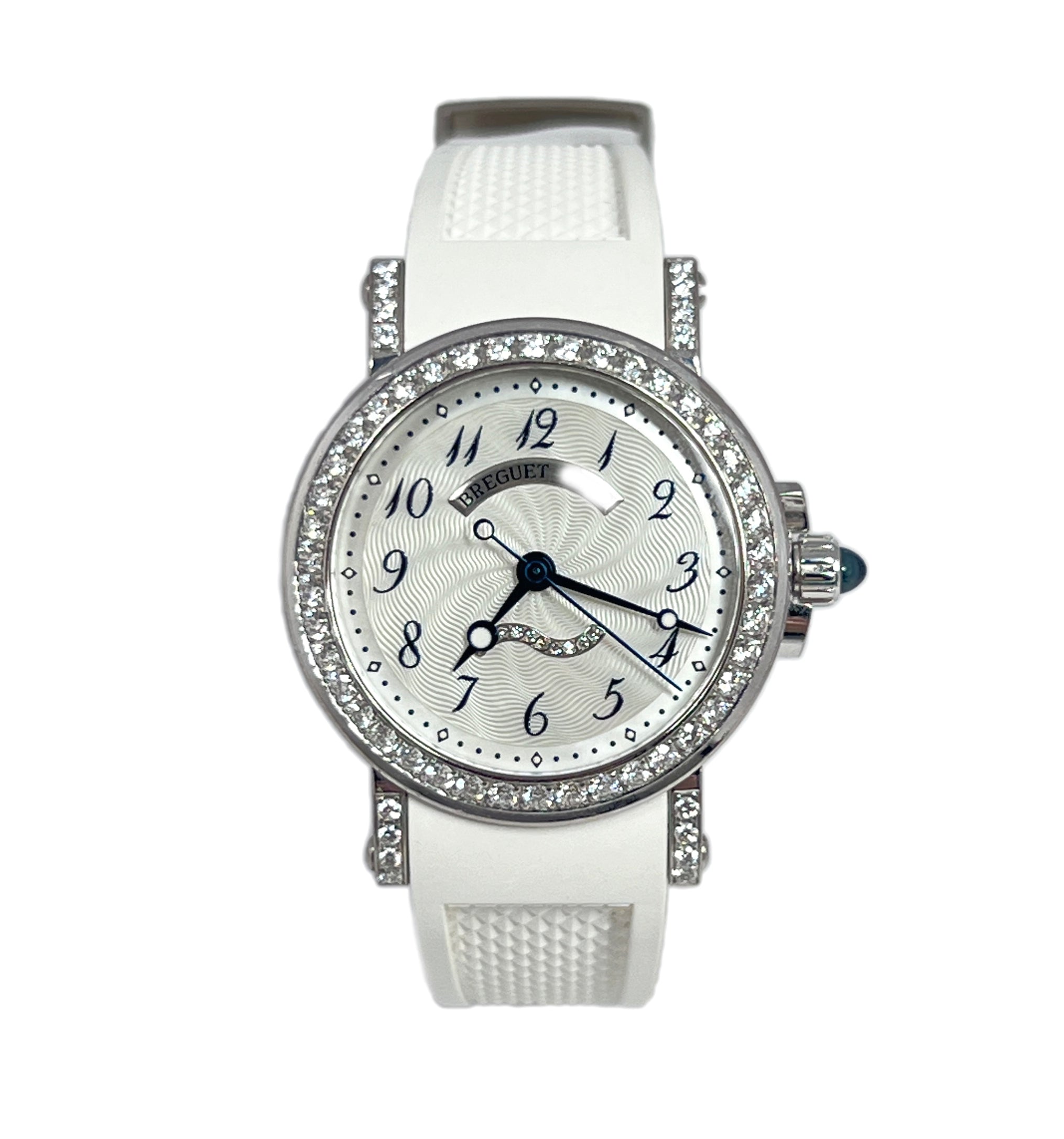 Breguet Marine 8818 18K White Gold &Diamonds Ladies Watch