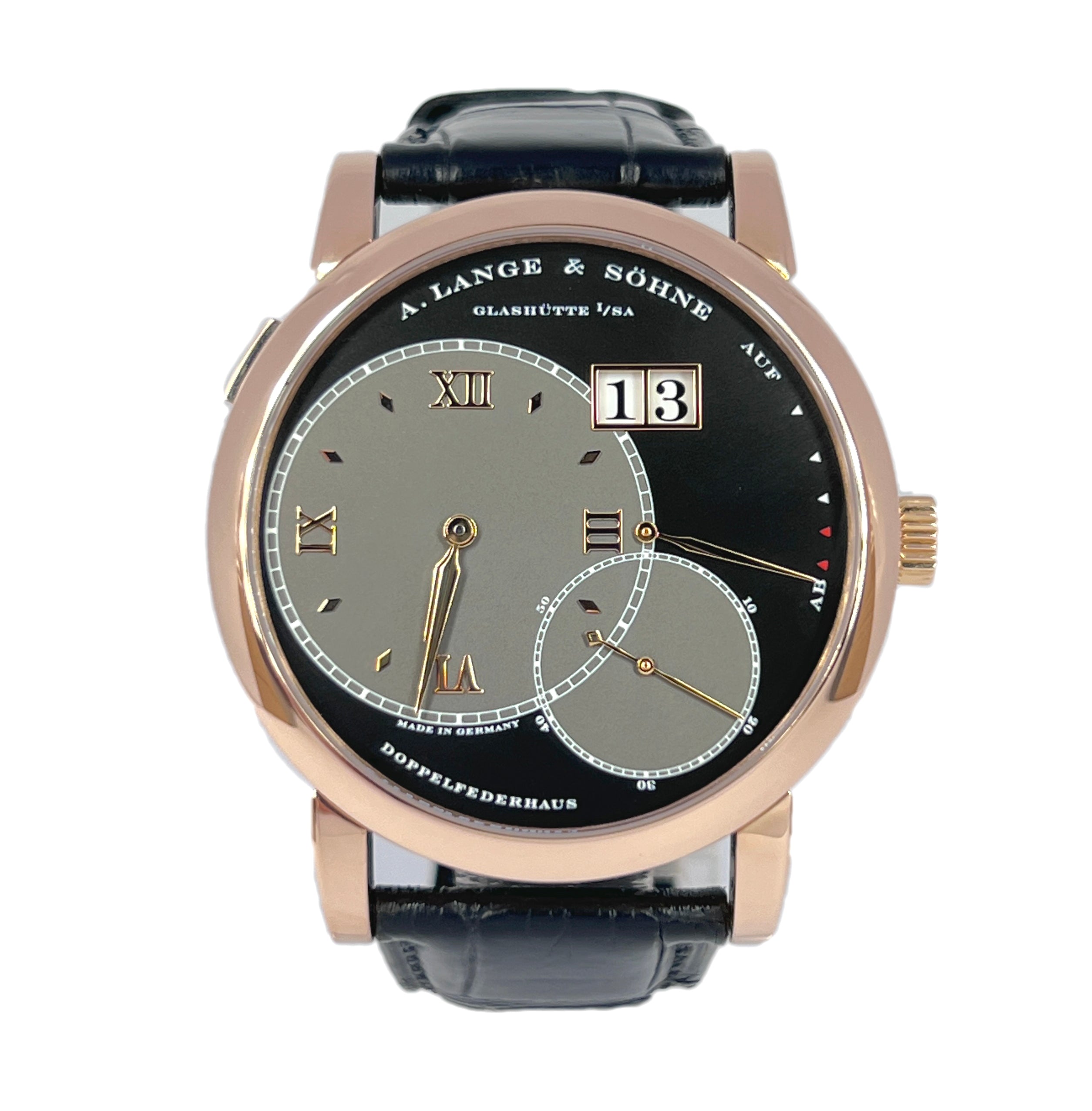 A. Lange & Sohne Grand Lange 1 18K Rose Gold Mens Watch