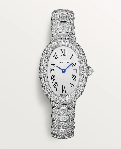 Cartier Baignoire Small model 18K White Gold & Diamonds Lady's Watch
