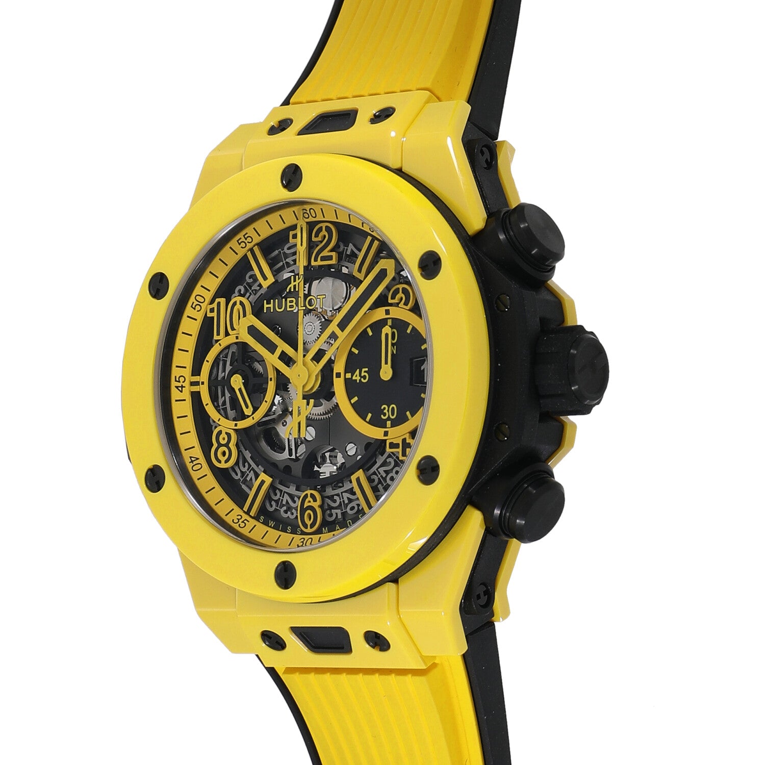 Hublot Big Bang Unico Yellow Magic Chronograph Polished Yellow Ceramic Men's Watch