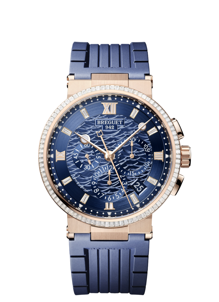 Breguet Marine Chronograph 18K Rose Gold & Diamonds Men's Watch