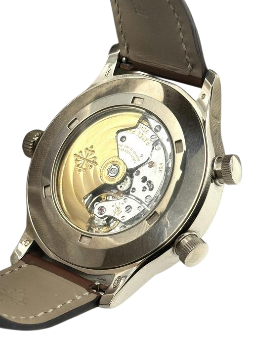 Patek Philippe Complications Calatrava Pilot Travel Time White Gold Men's Watch