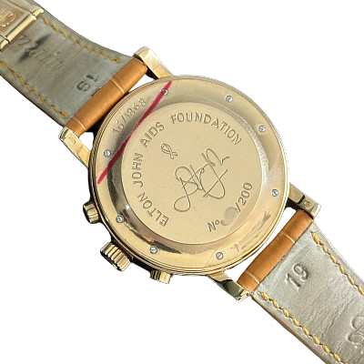 Chopard Elton John Aids Foundation Chronograph 18K Yellow Gold & Diamonds Men's Watch