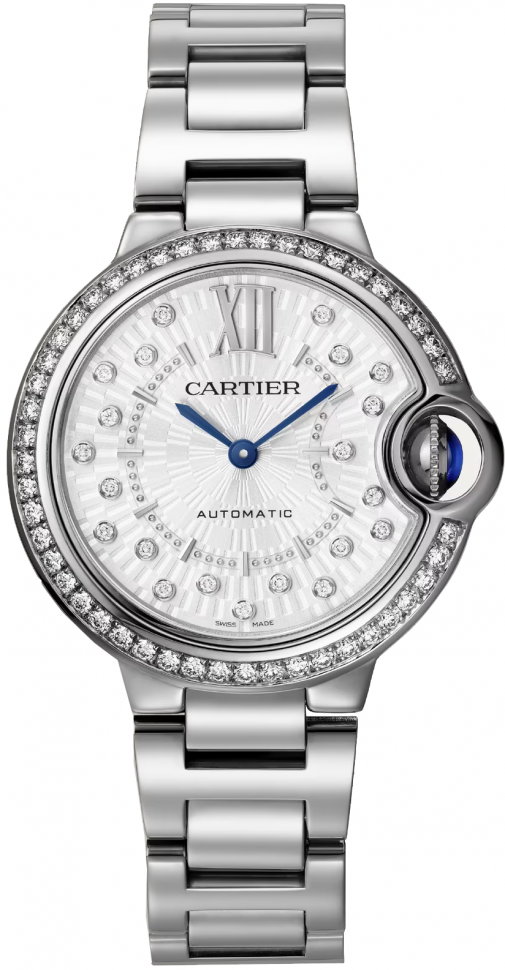 Cartier Ballon Bleu De Cartier Stainless steel & Diamonds Lady's Watch