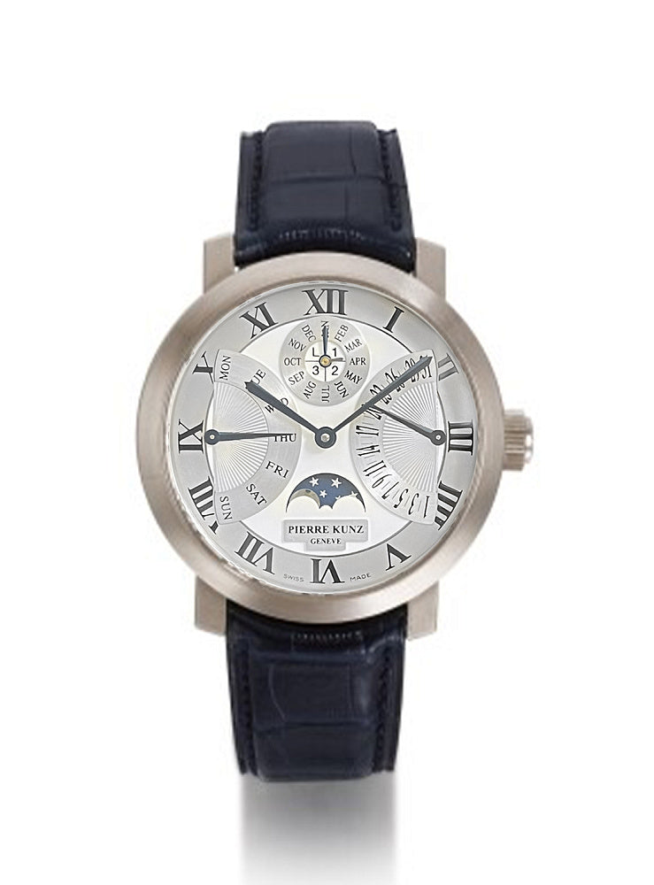 Pierre Kunz Grande Complication 18K White Gold Men's Watch