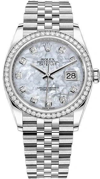 Rolex Datejust 36 Stainless Steel & 18k White Gold Ladies Watch